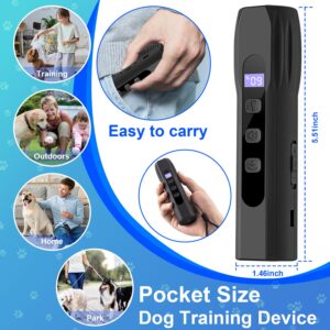 Dog Bark Deterrent Devices, Anti Barking Device for Dogs Training & Behavior Aids, Rechargeable Ultrasonic Dog Bark Control Devices with Digital Display, Portable Dog Training Tools for Indoor Outdoor