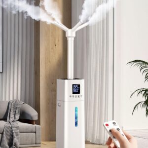 15L/4Gal Humidifier Large Room for 2000ft², Humidifiers for Bedroom Large Room, Air Humidifiers for Home, 600ml/h Misting, 60H Runtime, Essential Oil Box, Easy to Move, Top Fill Design, Auto Shut Off