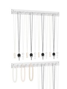 longmen acrylic necklace display for women,necklace holder organizer for girls,jewelry organizer hanging with 12 hooks,jewelry hangers for necklace (2)