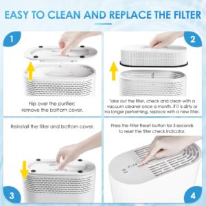 RP-AP068 Replacement Filter For RENPHO RP-AP068 Air Purifiers, 3-in-1 H13 Grade Ture Hepa Filters Compatible with RENPHO RP-AP068, 2 Pack