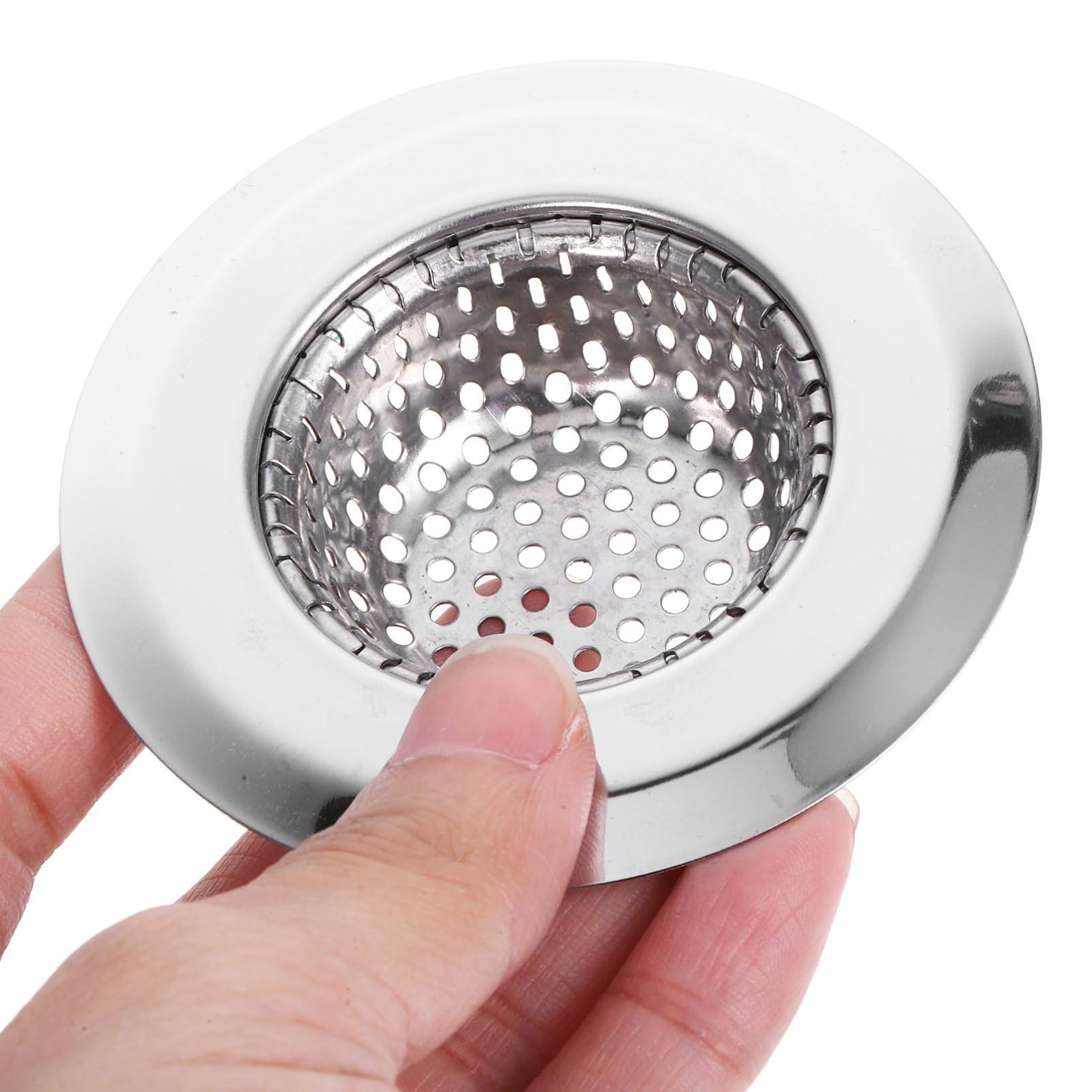 Gadpiparty Stainless Steel Sink Strainer Set of 2 Sink Strainer Kitchen Sink Drain Strainer Anti-Clog Garbage Disposal Cover Hair Stopper Sink Strainer for Kitchen Sinks Bathtub Drain, 2-3/4