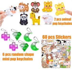 120 PCS Party Favors for Kids, Pop Fidget Treasure Box Toys, Classroom Prizes, Pinata Filler Goodie Bag Stuffers, Treasure Chest, Carnival Prize Box Toys for Boys Girls