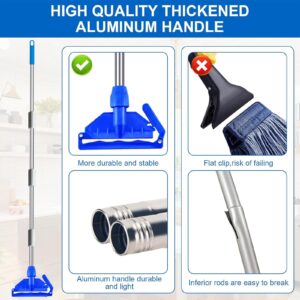 Mop Handle Commercial Heavy Duty - 70 inch Metal Commercial Mop Stick,Side Gate Mop Head Replacement Holder for Floor Cleaning,Clamp Mop Handle Quick Change for Wet Mop (1)