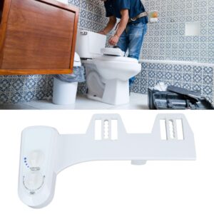 Bidet Attachment for Toilet Seat,Cleaning Dual Nozzle Adjustable Water Pressure Bidet Attachment Self,Cold Water Toilet Bidet for Feminine Wash (1/2)