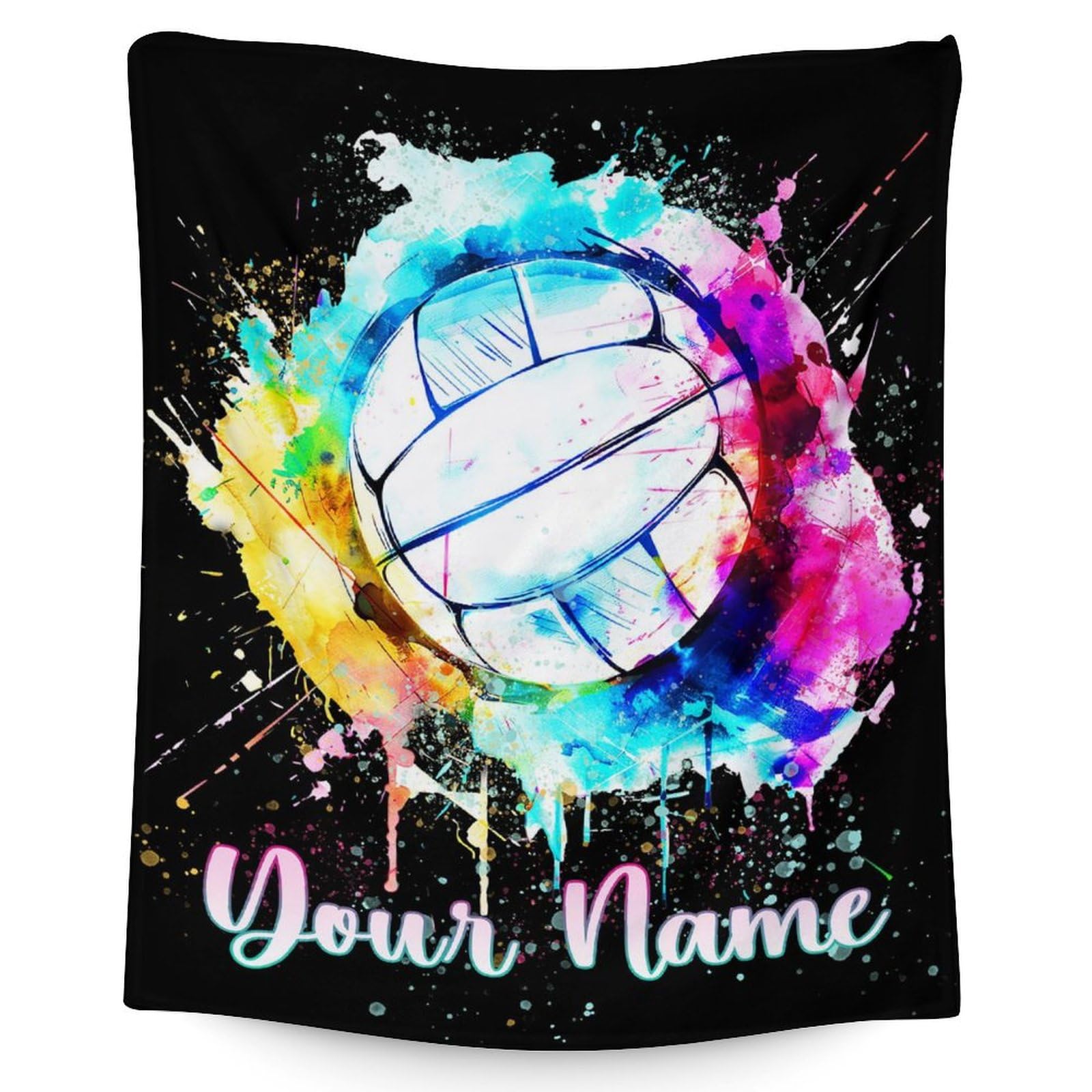 Personalized Volleyball Blanket Gift, Soft & Cozy Throw for Volleyball Fans, Custom Volleyball Blanket for Teen Girls Boys, 40 * 50 Inches Sport Throw Blanket Fuzzy Blankets for Couch Sofa