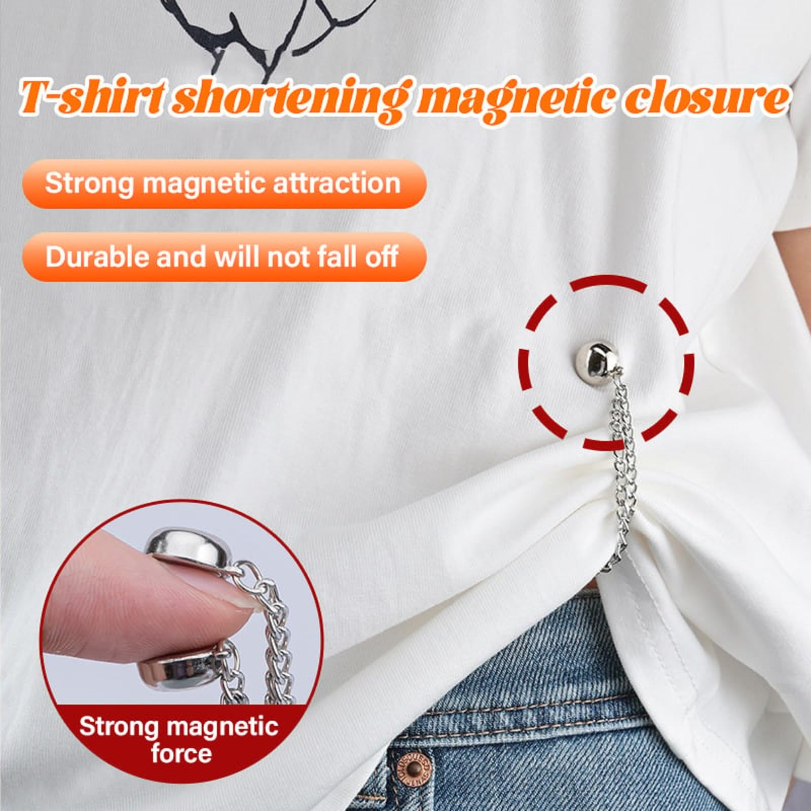 Generic Multi-Function Magnetic Clothing Clips, Multi-Purpose Magnetic Pins, Clothing Cinch Clips, Magnetic Shirt Accessories for Women Clothes Hijab, Cardigan, Cuff Hem Pins Decorate (F1)