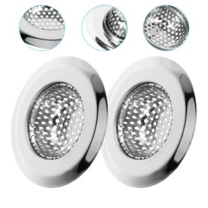 Gadpiparty Stainless Steel Sink Strainer Set of 2 Sink Strainer Kitchen Sink Drain Strainer Anti-Clog Garbage Disposal Cover Hair Stopper Sink Strainer for Kitchen Sinks Bathtub Drain, 2-3/4