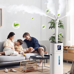 15L/4Gal Humidifier Large Room for 2000ft², Humidifiers for Bedroom Large Room, Air Humidifiers for Home, 600ml/h Misting, 60H Runtime, Essential Oil Box, Easy to Move, Top Fill Design, Auto Shut Off