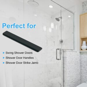 Shower Door Magnet, 2-1/2" Long Glass Shower Door Magnet Replacement for Swing Shower Doors Shower Door, Handles Shower Door Strike Jamb (Black 1pack)