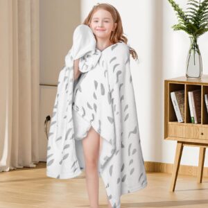 Wearable Blanket Hoodie, Snowy Owl Oversized Hooded Blanket, Soft Sherpa Blanket Owl Gift for Birthday Halloween Christmas