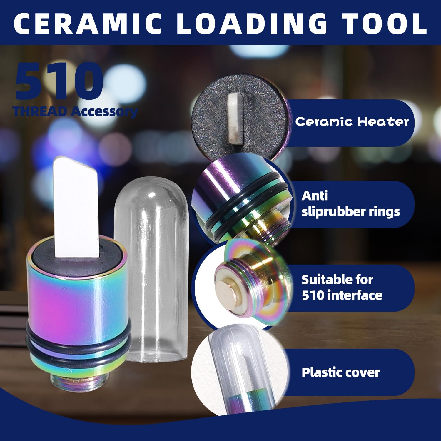 Ceramic heating head are Heating Multi-Tool for Slicing Wax or Viscous oil etc(Rainbow)