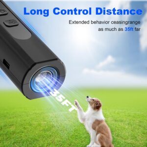 Dog Bark Deterrent Devices, Anti Barking Device for Dogs Training & Behavior Aids, Rechargeable Ultrasonic Dog Bark Control Devices with Digital Display, Portable Dog Training Tools for Indoor Outdoor