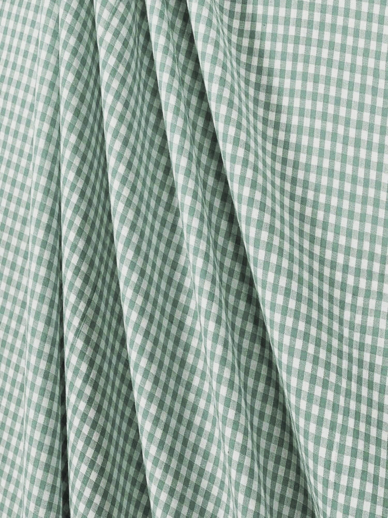 Keily & Megan Inc, 60" Wide 1/8" Colorful Gingham Plaid Poly Cotton Fabric by The Yard (White & Sage Green, 3 Yards)