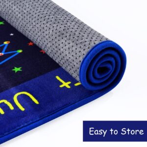 GarveeHome Kids Rug Educational Learning Carpet 8x10 Large Nursery Playmat Kidsroom Rug Non-Slip Ultra-Soft Galaxy Planets Stars Classroom Play Rug Solar System Area Rug for Playroom Bedroom