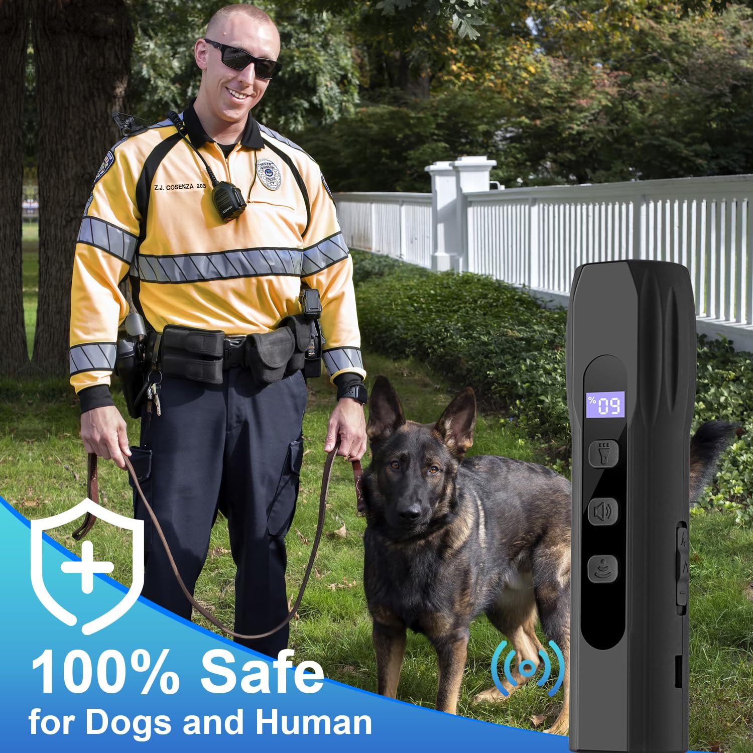 Dog Bark Deterrent Devices, Anti Barking Device for Dogs Training & Behavior Aids, Rechargeable Ultrasonic Dog Bark Control Devices with Digital Display, Portable Dog Training Tools for Indoor Outdoor