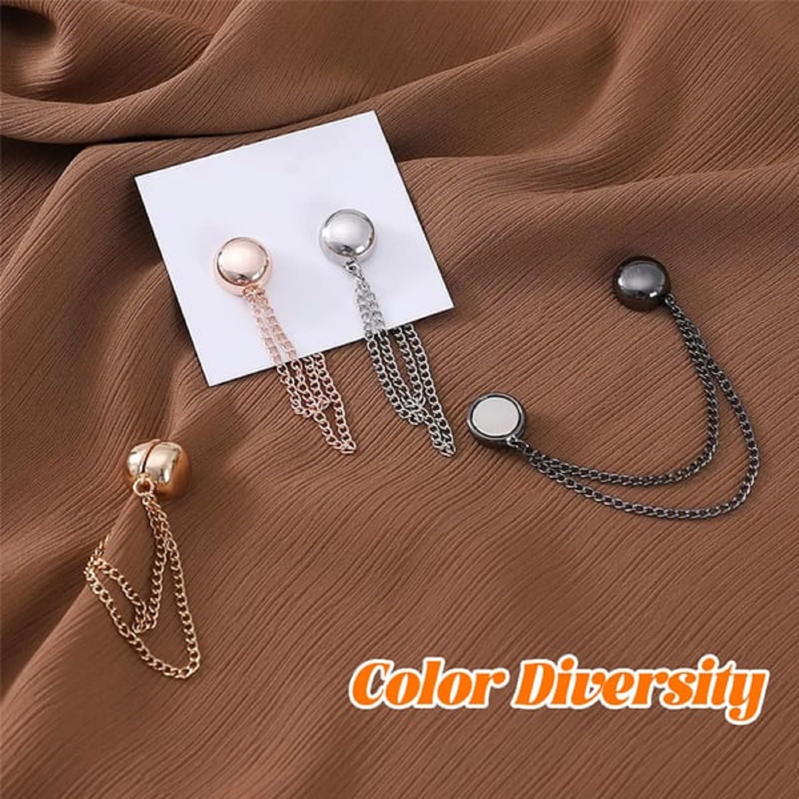 Generic Multi-Function Magnetic Clothing Clips, Multi-Purpose Magnetic Pins, Clothing Cinch Clips, Magnetic Shirt Accessories for Women Clothes Hijab, Cardigan, Cuff Hem Pins Decorate (F1)