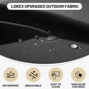 Lokex Chaise Lounge Cushions Outdoor, Waterproof Removable Chaise Lounge Cushion, 72x21x3 Inch Lounge Chair Cushions for Outdoor Furniture Comes with Lace-up Straps and Anti-Slip Bottom