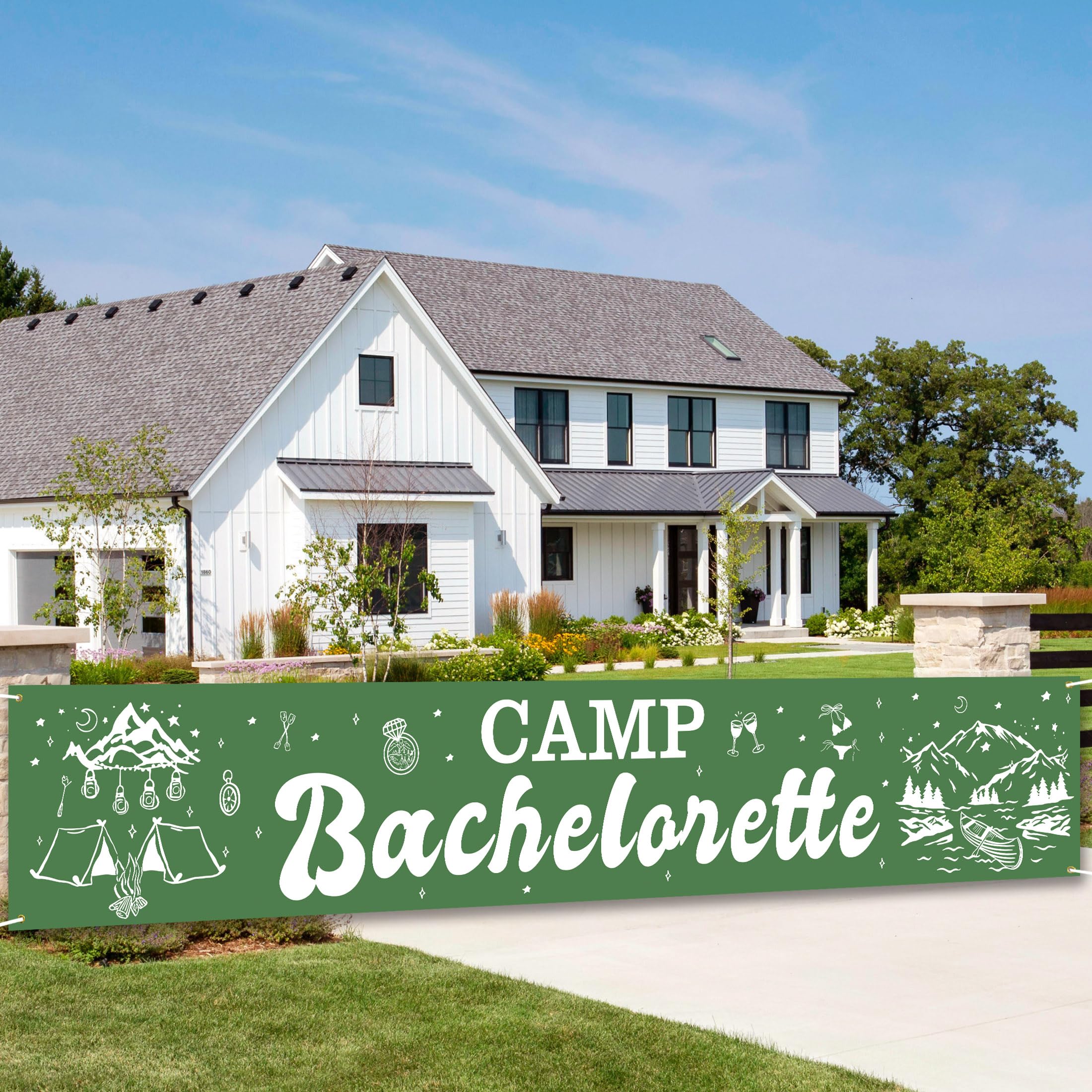 Hippeny Camp Bachelorette Banner, Camping Bachelorette Party Decor, Camp Birthday Party Decoration, Girls Weekend Cabin Bach Banner, Camp Bridal Shower Decor Idea