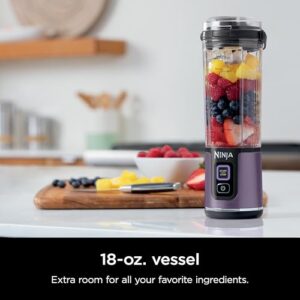 Ninja Blast Portable Blender, Cordless, 18oz. Vessel, Personal Blender for Shakes & Smoothies, BPA Free, Leakproof Lid & Sip Spout, USB-C Rechargeable, Dishwasher Safe Parts, Metallic Purple, BC151PL