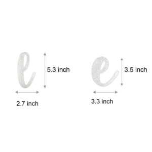 WEIANDBO Taco bout love Silvery glitter paper banner,Pre-Strung,Suitable for Mexican Fiesta Wedding Bridal Shower Gift Party Backdrop Decorations Sign.（Silvery）