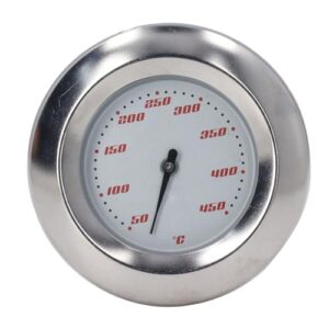 grill thermometer, 3 inch stainless steel kitchen bbq smoker thermometer gauge, 50 to 450℃ integrated design for commercial and residential use