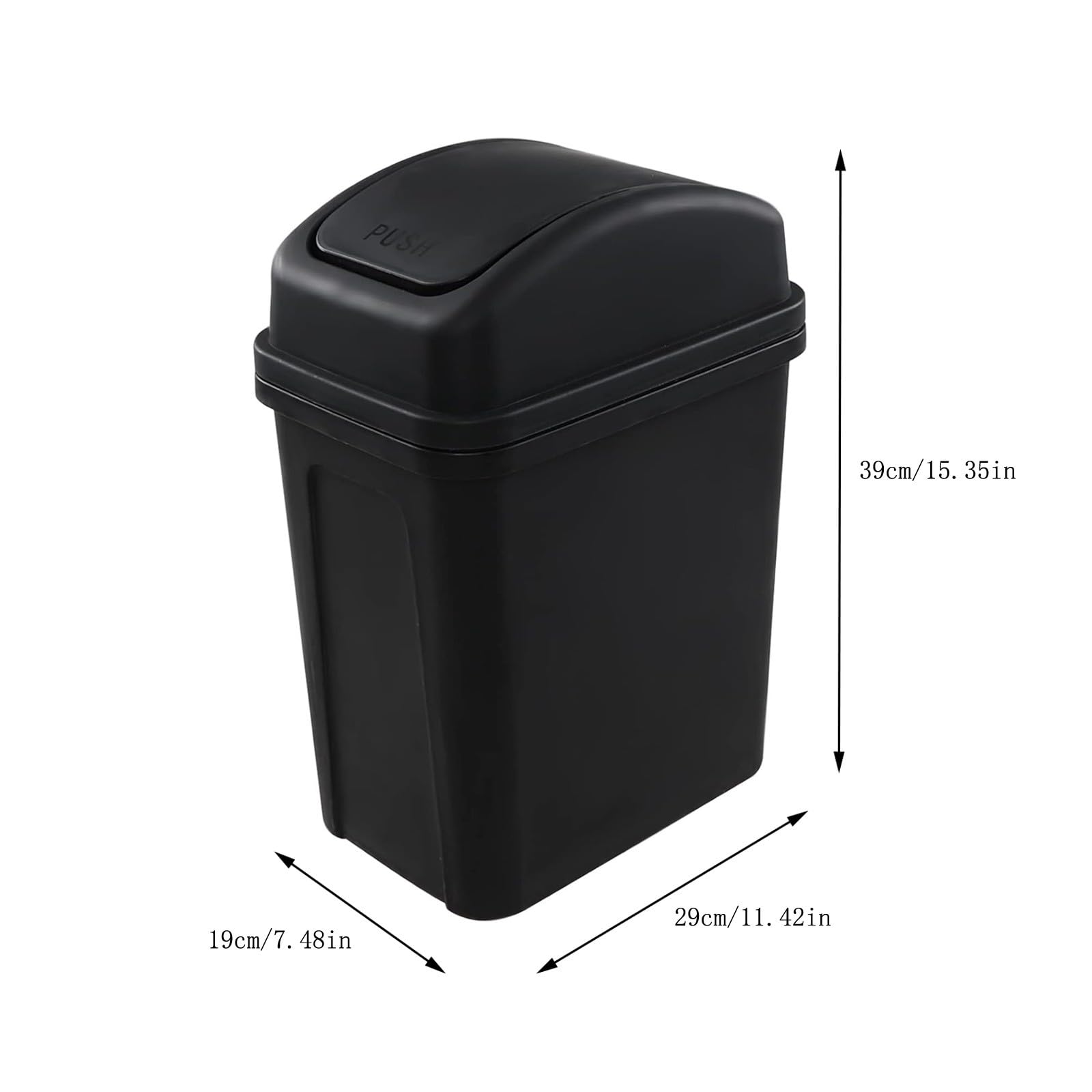 KELINFONG Trash Can with Lid,5.5 Gallons, Plastic Outdoor Garbage Can with Lid, Waste Basket,Trash Bin,Garbage Bin,Slim Trash Can for Bedroom, Kitchen, Bathroom, Living Room, Office, Dorm, Outdoor