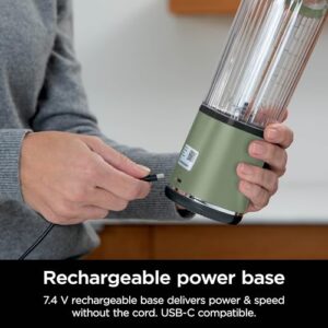 Ninja Blast Portable Blender, Cordless, 18oz. Vessel, Personal Blender For-Shakes and Smoothies, BPA Free, Leakproof-Lid and Sip Spout, USB-C Rechargeable, Dishwasher Safe Parts, Olive Green, BC151OG