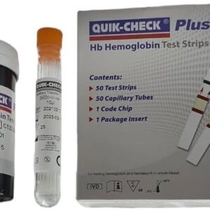 Generic Quick-Check Plus HB Hemoglobin Testing 50 Strips, White