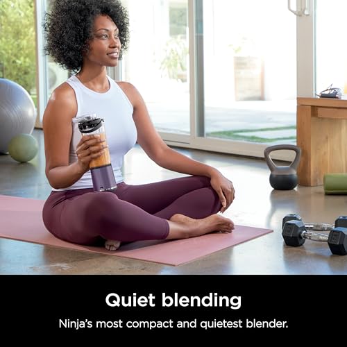 Ninja Blast Portable Blender, Cordless, 18oz. Vessel, Personal Blender for Shakes & Smoothies, BPA Free, Leakproof Lid & Sip Spout, USB-C Rechargeable, Dishwasher Safe Parts, Metallic Purple, BC151PL