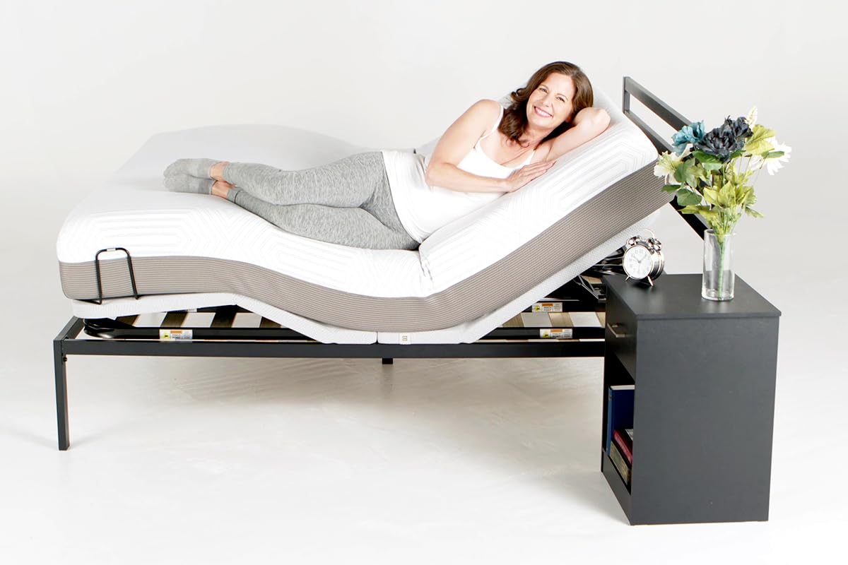 BedJet Adjustable Bed Frame - New Technology - Ultra-Slim 1.75" Thick Zero Clearance Legless Design for Any Bed Including Platform & Storage beds - Zero Gravity, Anti-Snore (Queen Frame Only)