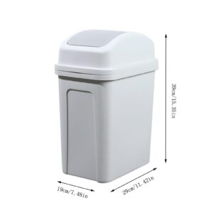 KELINFONG Office Trash Can with Lid,5.5 Gallons, Plastic Garbage Can with Lid, Waste Basket,Trash Bin,Garbage Bin,Slim Trash Can for Dorm, Outdoor, Bathroom, Living Room, Office, Kitchen, Bedroom