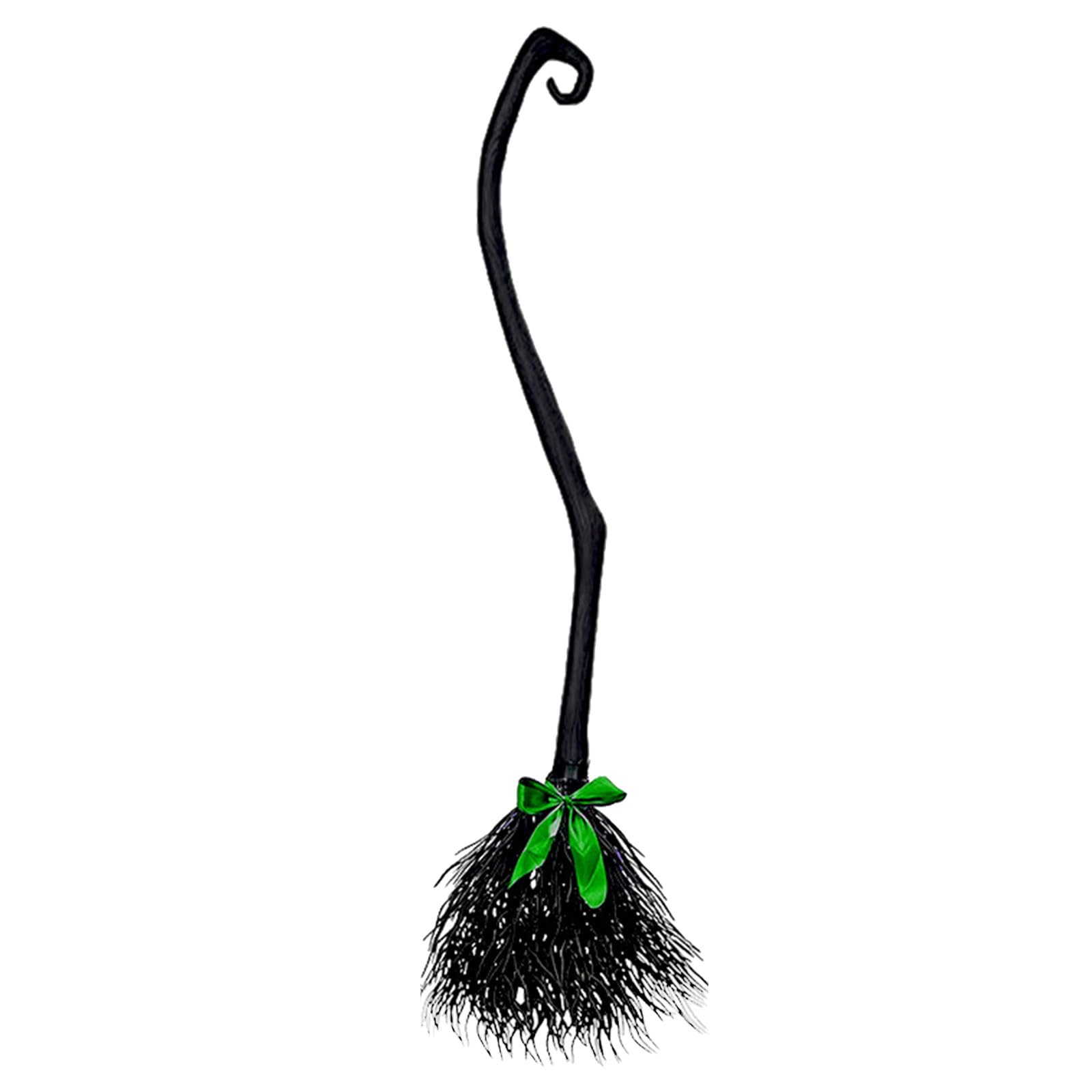 Witch Mesh Broom Halloween Cosplay Prop Witch Broom Decor Cosplay Witch Broom Halloween Prop Witch Prop Witch Costume Broom Prop for Halloween Party Cosplay Prop Cosplay Broom (Green)