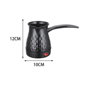 MagiDeal Electric Turkish Coffee Pot Water Kettle with Handle 500ml Lightweight Turkish Coffee Maker Coffee Kettle for Home Restaurant, Black, 12cmx10cm