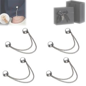 multi-function magnetic clothing clips, multi-purpose magnetic pinless brooch, 4 pack strongest magnetic strength buttons clips, for women clothes hijab pins decorate (grey)