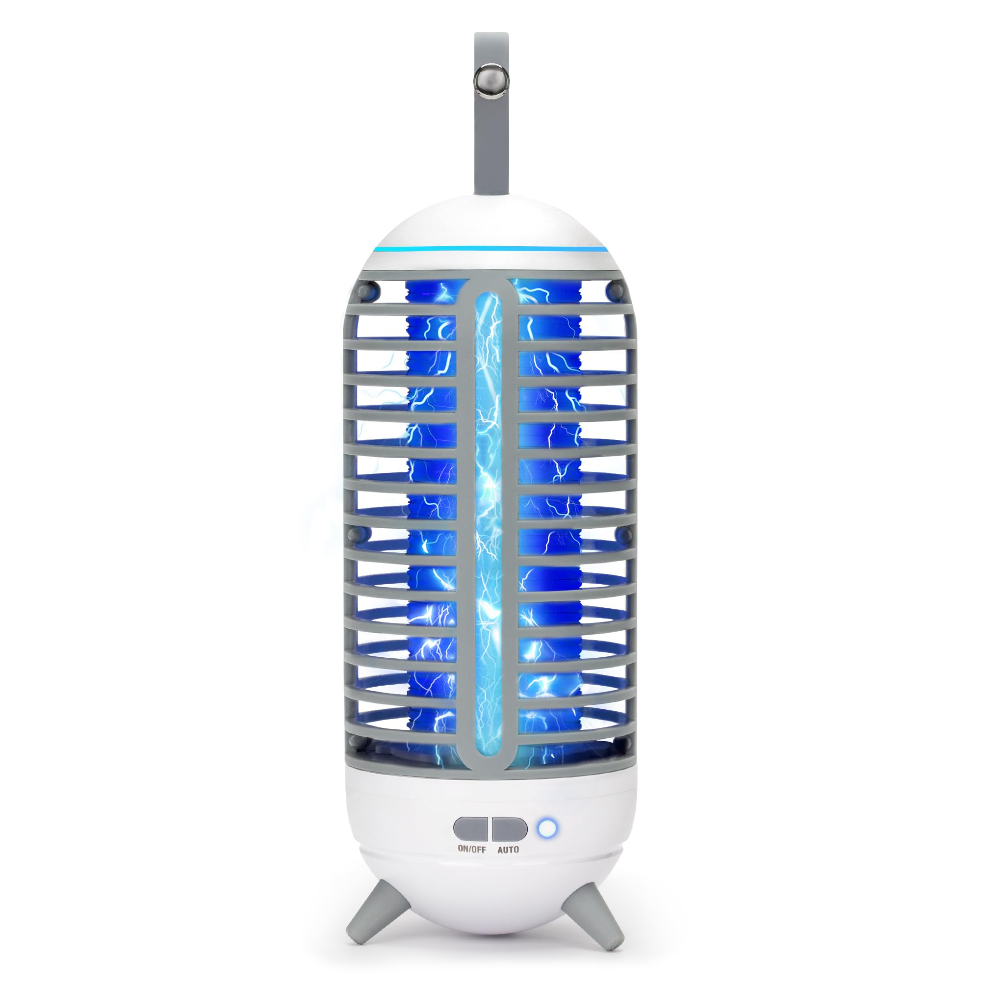 Bug Zapper, Mosquito Zapper Led Light 2 in 1 for Outdoor and Indoor, Wireless Electric Bug Zappers Battery Powered Rechargeable, Insect Fly Traps Fly Zapper for Home Backyard Camping Patio, White