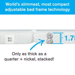 BedJet Adjustable Bed Frame - New Technology - Ultra-Slim 1.75" Thick Zero Clearance Legless Design for Any Bed Including Platform & Storage beds - Zero Gravity, Anti-Snore (Queen Frame Only)