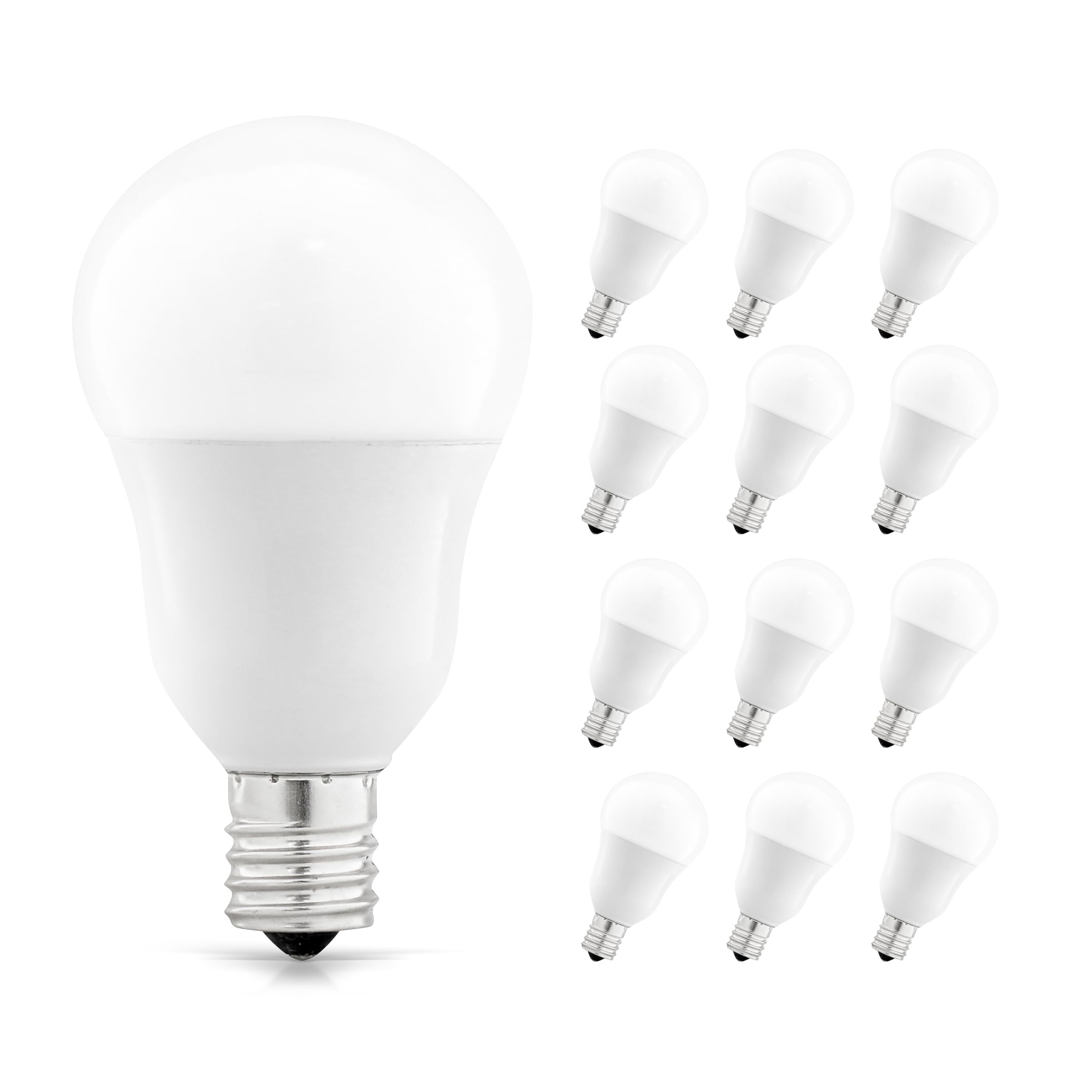 Feit Electric A15 LED Light Bulb, 60W Equivalent, Dimmable, E17 Intermediate Base, CRI 90, 750 Lumens, 2700K Soft White, Ceiling Fan Light Bulb, 15,000-Hour Lifetime, BPA1560N/927CA/2/6, 12 Pack