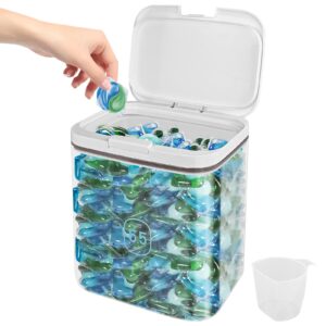 laundry pods container, 194 oz laundry room organization and storage container, laundry detergent holder with lid and scoop, laundry pods holder for laundry beads, laundry powder, scent booster