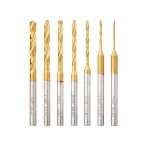 Dremel 628HP 7 Piece Titanium-Coated Rotary Drill Bit Set - Ideal for Wood and Soft Metals Drilling