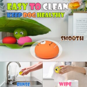 PUPATTIC Squeaky Dog Toys for Small Dogs, Flat Squeaky Dog Balls Small Dog Toy Ball, Latex Dog Squeaky Toys Ball 2.2"*2.2"*1.3"