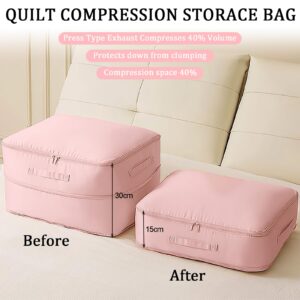 Ultra Space Saving Self Compression Organizer, Storage Tote for Space Saving Compression Moving Organizer Bags for Comforters, Blankets, Bedding