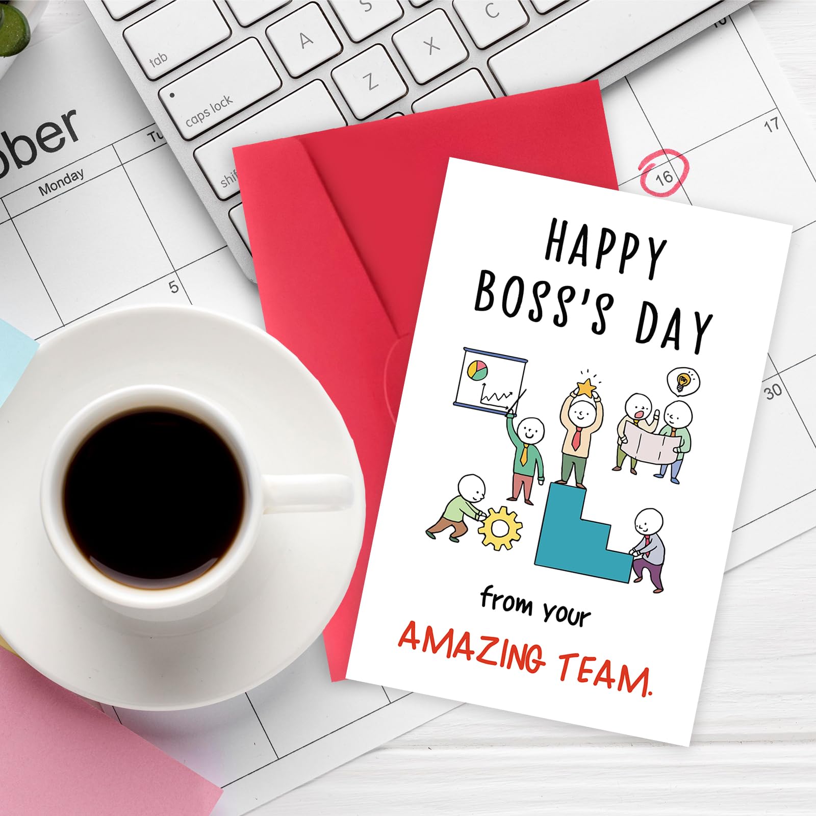 Unique Boss's Day Card from Team Group, Funny Bosses Day Card Gift for Women Men, Boss Appreciation Card, Happy Boss Day from Your Amazing Team