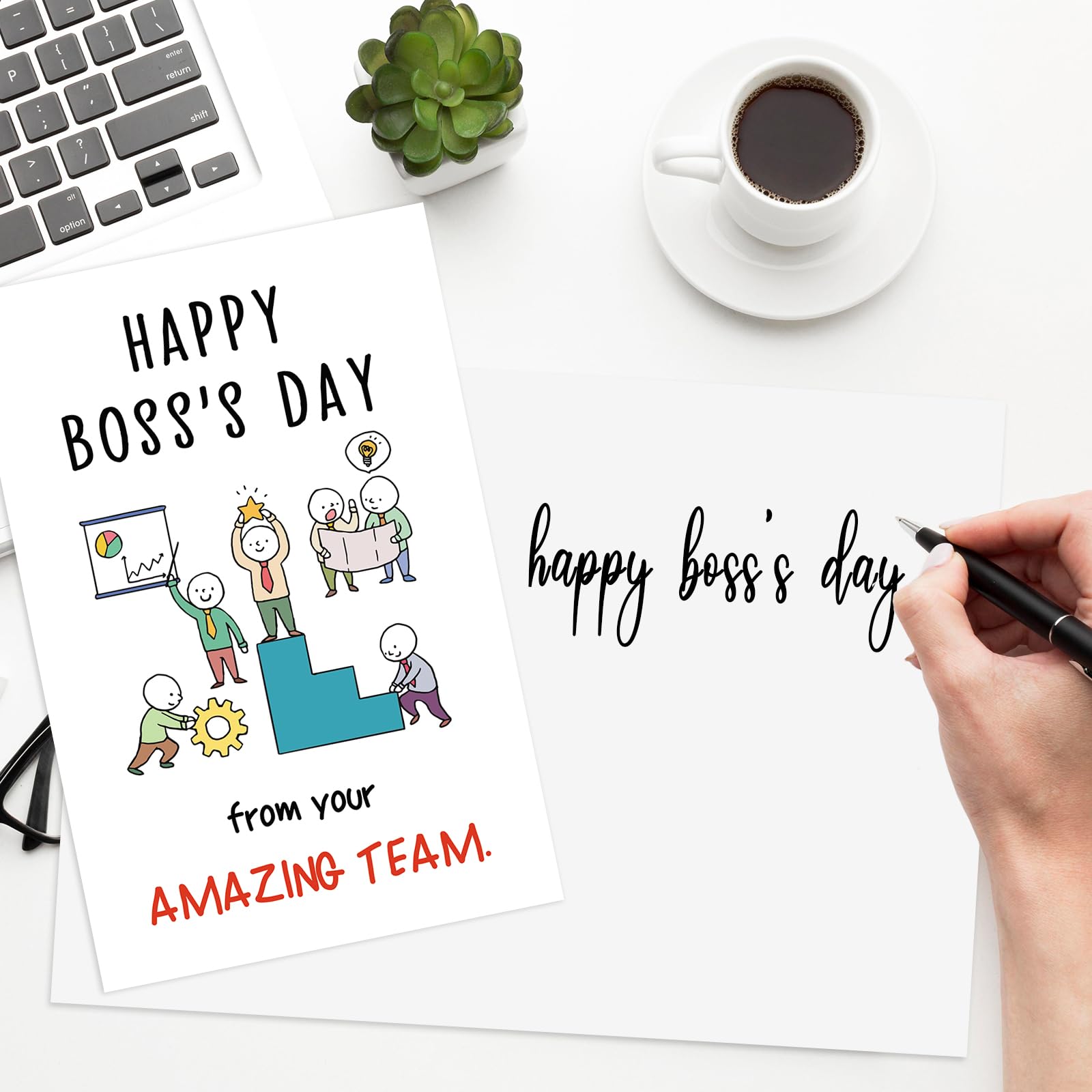 Unique Boss's Day Card from Team Group, Funny Bosses Day Card Gift for Women Men, Boss Appreciation Card, Happy Boss Day from Your Amazing Team