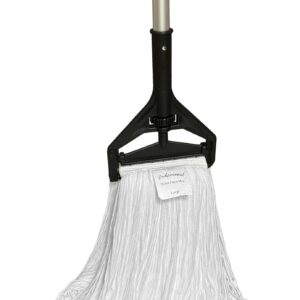 Professional Nylon Looped-End Wax Mop (3 Pack) - Large Size with Narrow Band