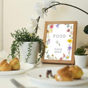 6Pcs Wildflowers Table Signs for Baby Shower Decorations Floral 8x10inchs Centerpieces Baby in Bloom Baby Shower Wildflowers Birthday Party Decorations