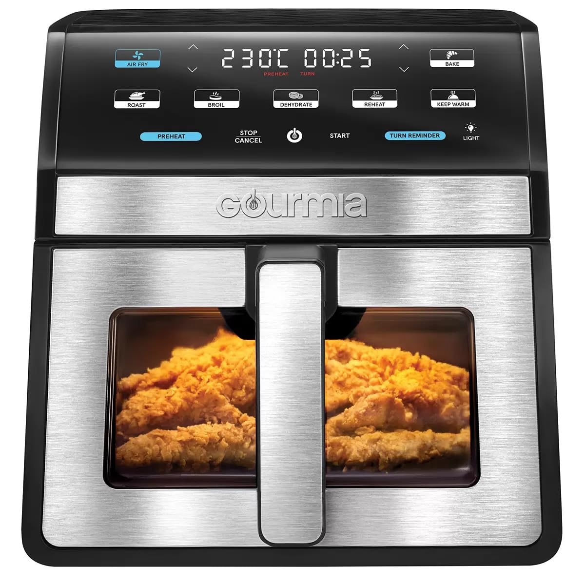 Gourmia GOURMIA Digital Air Fryer, 7.5 Liter with Window and Light, Mod. GAF858