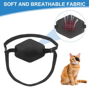 YeeBeny Cat Eye Patch, Eye Patch for Cats After Surgery Wounds, Adjustable Cats Eye Cover for Cat Eye Shield for Small Cats Pack of 2