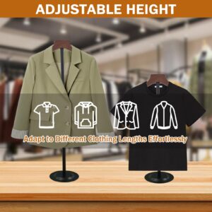 QWR 37" Height Adjustable T-Shirt Display Shoulder Stand,T-shirt Portable Display Stand for Vendors,Steaming Clothes Holder Rack,Wooden Clothing Display Rack for Shirts,Jackets,Dresses (2PCS)