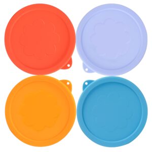 luvcosy 2 cup silicone replacement lids storage cover for pyrex 7200-pc glass bowls (container not included) 4 pack microwave, dishwasher and freezer safe