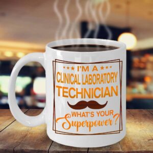 MONIZILUCKY Clinical Laboratory Technician Mug, Clinical Laboratory Technician Gift, Gift for Clinical Laboratory Technician Retirement - 11oz White Ceramic Coffee Mug - Christmas, Thanksgiving